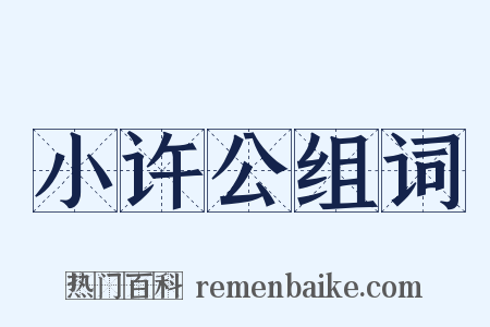 小许公组词是什么意思的图片